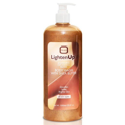 LightenUp Lighten-Up Peeling-Duschgel – 1000 ml – Mit Sheabutter und Papaya für sanftes Peeling und nährende Pflege