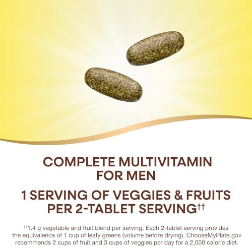 Nature's Way Alive! Garden Goodness Männermultivitamin – Eine Portion Gemüse und Früchte, hochwirksame B-Vitamine, 60 Tabletten