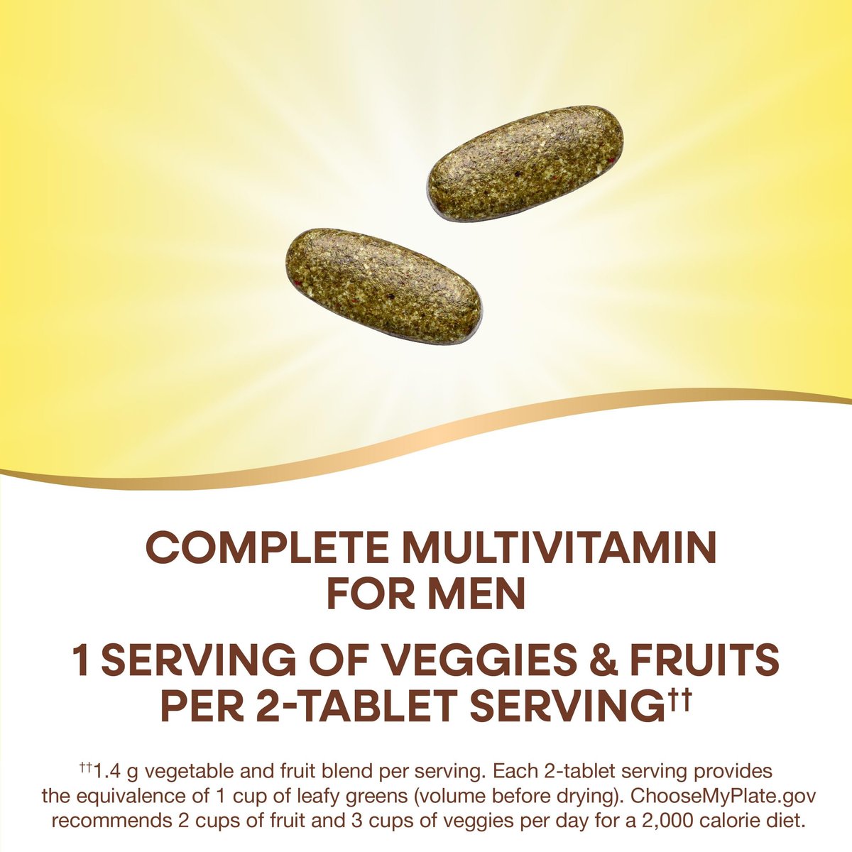 Nature's Way Alive! Garden Goodness Männermultivitamin – Eine Portion Gemüse und Früchte, hochwirksame B-Vitamine, 60 Tabletten