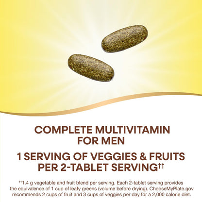 Nature's Way Alive! Garden Goodness Männermultivitamin – Eine Portion Gemüse und Früchte, hochwirksame B-Vitamine, 60 Tabletten