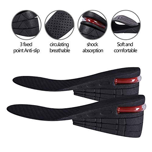 3-schichtige 7 cm Air Cushion Schuh-Einlegesohlen für Männer und Frauen – Höhenverstellbare Schuhpolster-Kit (2,75'' / 7 cm)