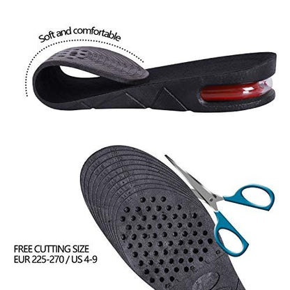3-schichtige 7 cm Air Cushion Schuh-Einlegesohlen für Männer und Frauen – Höhenverstellbare Schuhpolster-Kit (2,75'' / 7 cm)