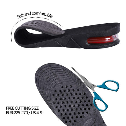 3-schichtige 7 cm Air Cushion Schuh-Einlegesohlen für Männer und Frauen – Höhenverstellbare Schuhpolster-Kit (2,75'' / 7 cm)