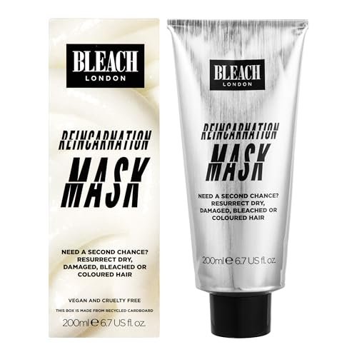 Bleach London Reincarnation Mask: Bond-Restoring Protein Haarbehandlung für trockenes, geschädigtes Haar – Vegan & PETA-Approved (200 ml / 6,8 oz)