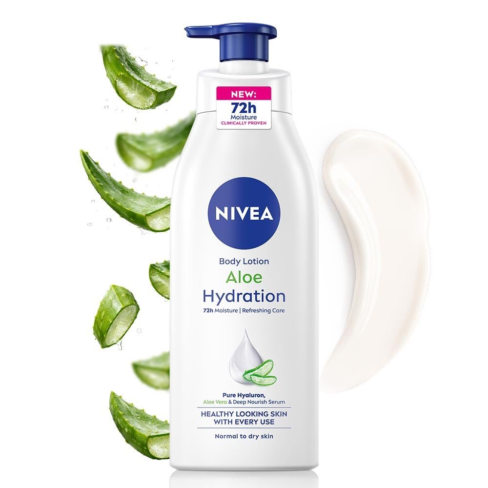 NIVEA Aloe Hydration Body Lotion 400 ml – Feuchtigkeitsspendende Körperlotion mit Aloe Vera