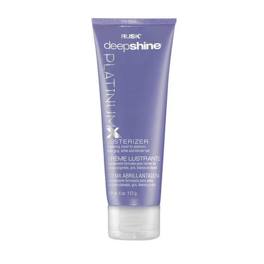 RUSK Deepshine PlatinumX Violett Lusterizer – Farbverstärkende Stylingcreme für blondiertes Haar – Anti-Gelbstich, Frizz-Kontrolle & Glanz (118 ml)