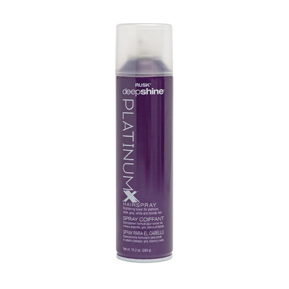 RUSK Deepshine PlatinumX Haarspray – Schnelltrocknender Finishing Spray für starken Halt, Glanz und Feuchtigkeitsresistenz, 10,2 oz