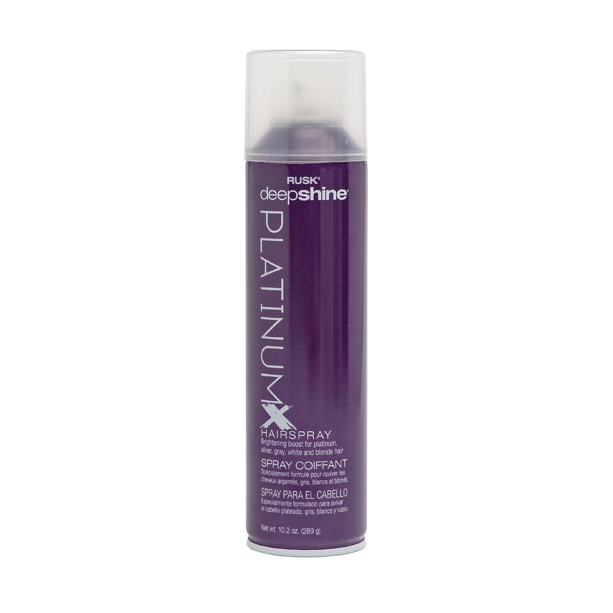 RUSK Deepshine PlatinumX Haarspray – Schnelltrocknender Finishing Spray für starken Halt, Glanz und Feuchtigkeitsresistenz, 10,2 oz