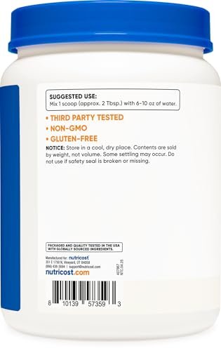 Nutricost Dextrose Pulver 2 Pfund – Nicht-GMO, Glutenfrei