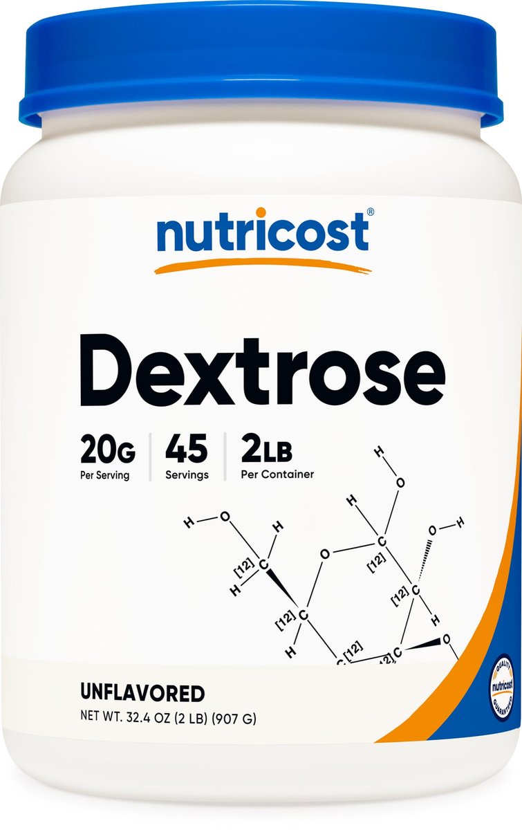 Nutricost Dextrose Pulver 2 Pfund – Nicht-GMO, Glutenfrei