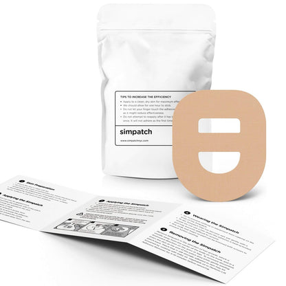 SIMPATCH Klebepflaster für Omnipod mit Gurt – 25er Pack (Hautfarben)
