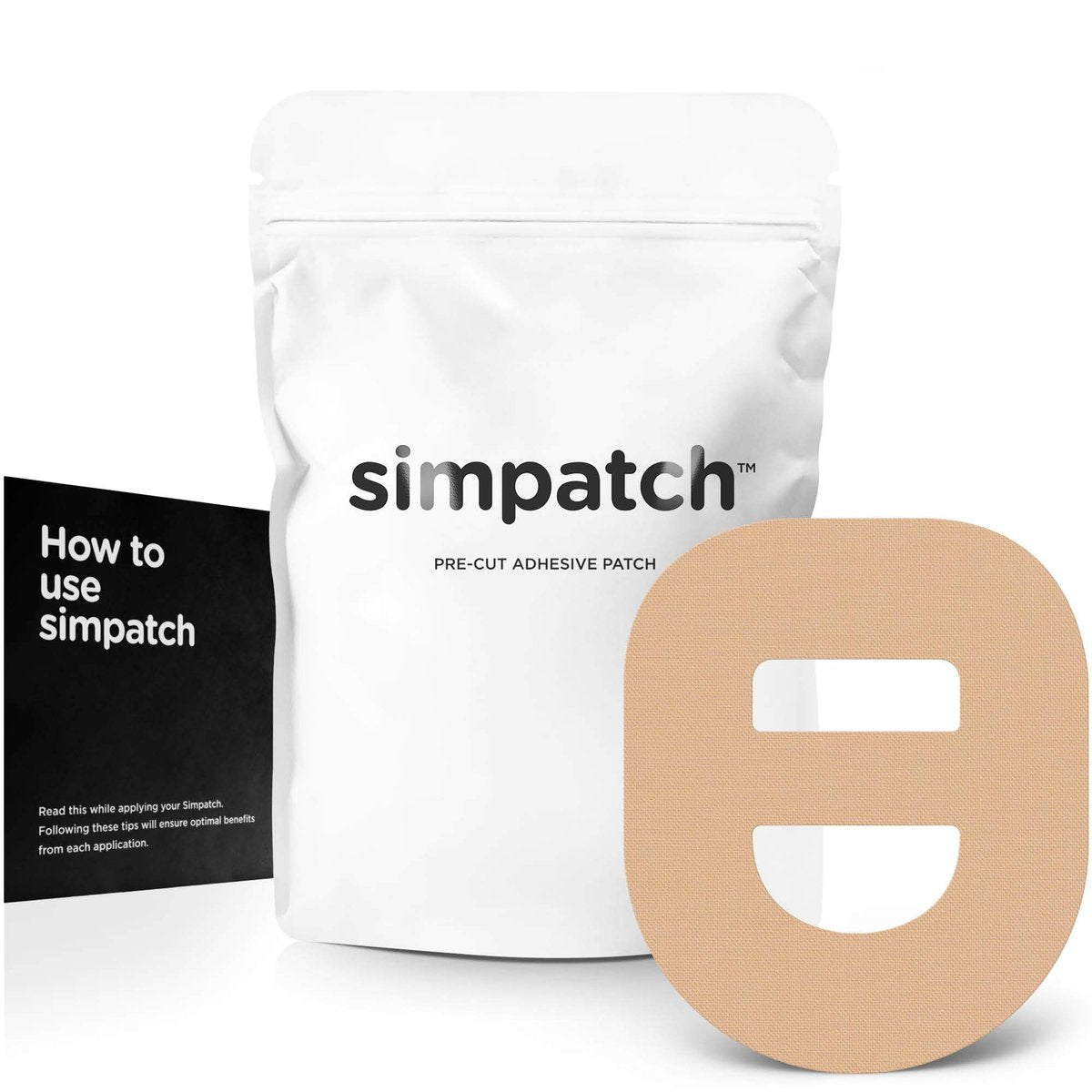 SIMPATCH Klebepflaster für Omnipod mit Gurt – 25er Pack (Hautfarben)