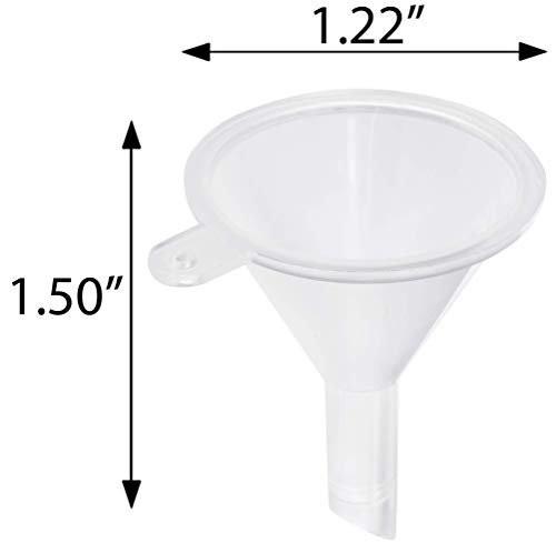 JUVITUS 24er-Pack 60 ml Klarglas-Boston-Rundflaschen mit schwarzer Pumpe + Trichter – Nachfüllbare leere Vorratsbehälter