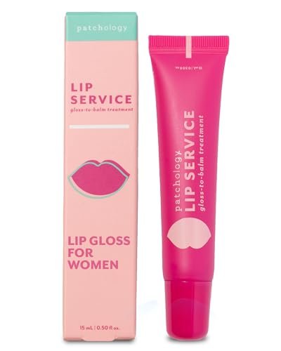 Patchology Lip Gloss für Frauen – Feuchtigkeitsspendender, klarer Lippenbalsam mit Aloe, Honig und Goji-Beerenöl – Pflege für trockene, rissige Lippen – für weiche, glatte Lippen (15 ml)