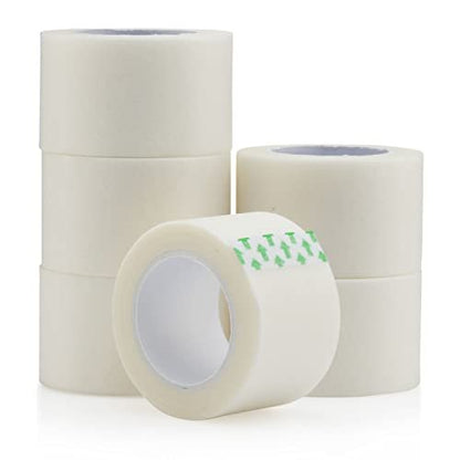 Vakly Paper Medical Tape 1 Zoll x 10 Yard (6 Rollen) – Mikroporöses, atmungsaktives, hautfreundliches Erste-Hilfe-Klebeband, latexfrei, hypoallergen