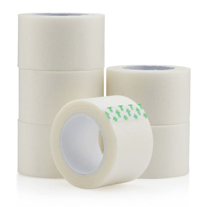 Vakly Paper Medical Tape 1 Zoll x 10 Yard (6 Rollen) – Mikroporöses, atmungsaktives, hautfreundliches Erste-Hilfe-Klebeband, latexfrei, hypoallergen