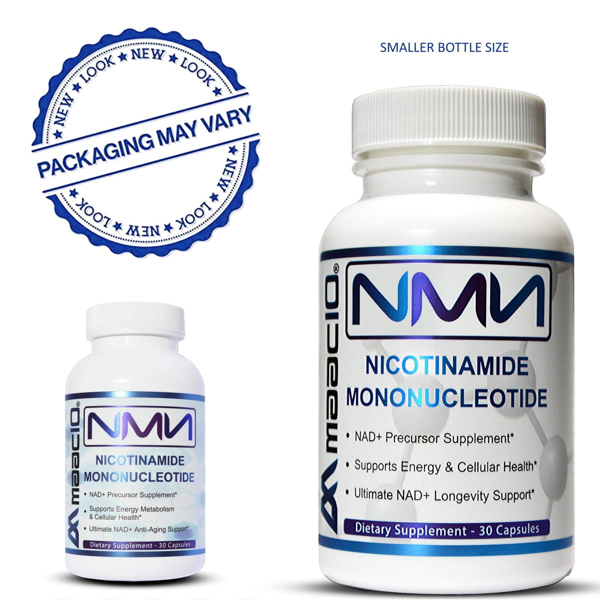 MAAC10 NMN Supplement – Reines Nicotinamid-Mononukleotid (NMN 125 mg Kapseln). Der stärkste NAD+-Vorläufer, stabiler als Ribosid. Pharmazeutische Qualität, 99 % rein, 30 Kapseln