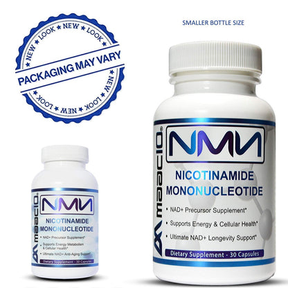 MAAC10 NMN Supplement – Reines Nicotinamid-Mononukleotid (NMN 125 mg Kapseln). Der stärkste NAD+-Vorläufer, stabiler als Ribosid. Pharmazeutische Qualität, 99 % rein, 30 Kapseln