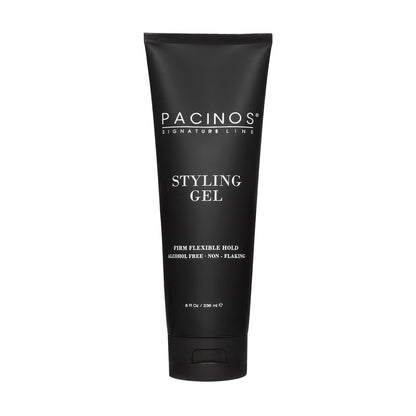Pacinos Styling Gel – Mittlerer Glanz, ganztägiger Halt, pflegt und befeuchtet das Haar, verleiht Volumen und Textur, keine trockenen Flocken oder Rückstände, für alle Haartypen, 237 ml