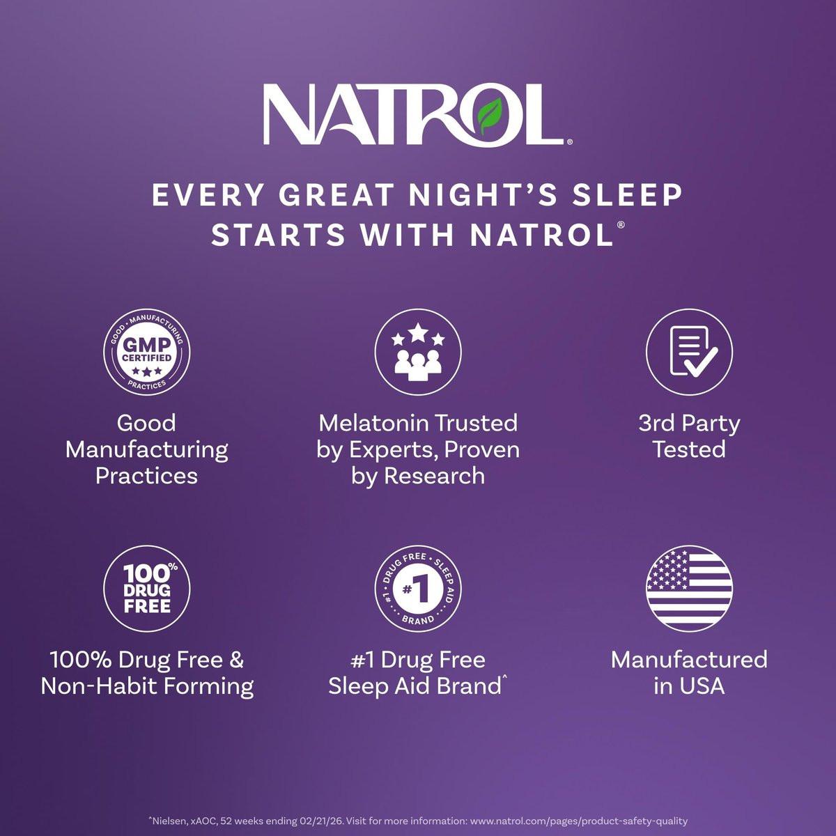 Natrol Melatonin Gummies für Erwachsene, 5 mg, 90 Erdbeer-Gummis, Schlafhilfe