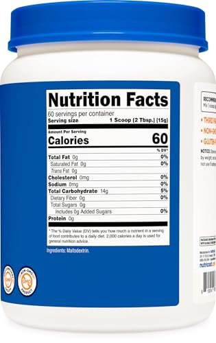 Nutricost Maltodextrin Pulver 2LB – Glutenfrei, Non-GMO
