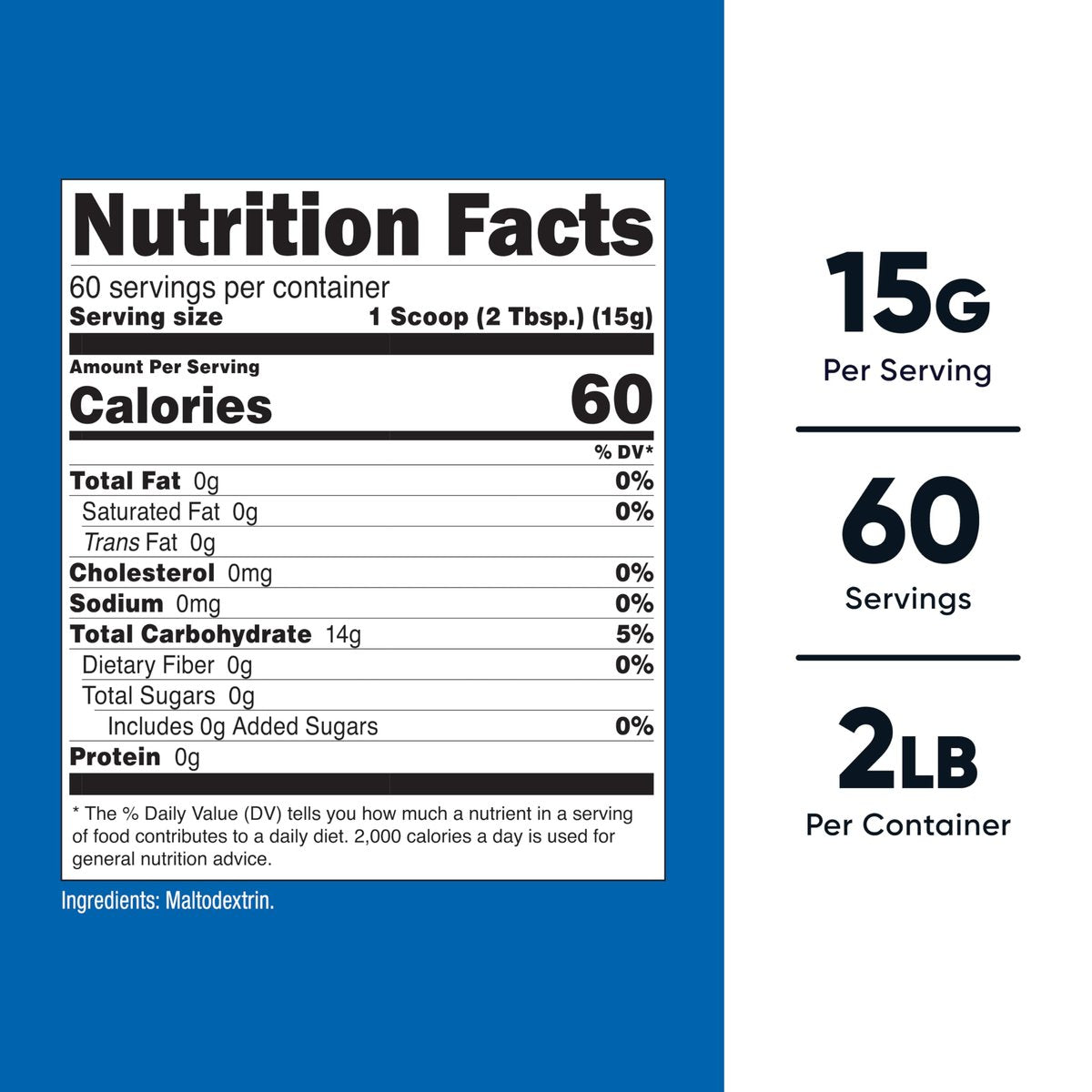 Nutricost Maltodextrin Pulver 2LB – Glutenfrei, Non-GMO