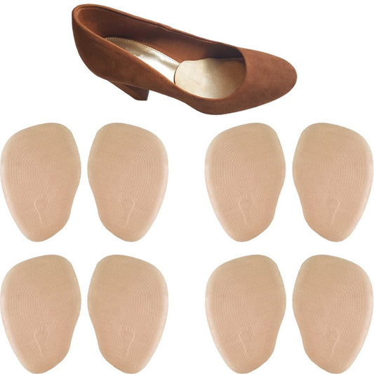 Chiroplax High Heel Pads – Ball-of-Foot Kissen für Damen (4 Paar) – Beige, normale Dicke – Anti-Rutsch-Einlegesohlen für Vorfußschmerz