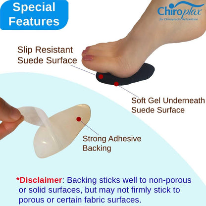 Chiroplax High Heel Pads – Ball-of-Foot Kissen für Damen (4 Paar) – Beige, normale Dicke – Anti-Rutsch-Einlegesohlen für Vorfußschmerz