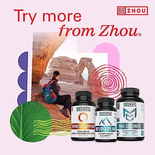 Zhou Methyl B12 - Methyl-B-12 Nahrungsergänzung für Frauen & Männer, Vitamin B12 5000 mcg, vegan, Unterstützung für Zellenergie und Nervenfunktion, Methylcobalamin - 60 Mikro-Lutschtabletten