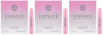 Versace Bright Crystal Eau de Toilette Probenset – 3 x 0,03 oz / 1 ml Vials für Damen