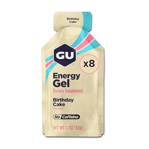GU Energy Original Energy Gels, Geburtstagstorte - 8er Pack, 1,1 Fl Oz