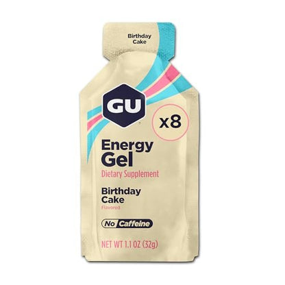GU Energy Original Energy Gels, Geburtstagstorte - 8er Pack, 1,1 Fl Oz