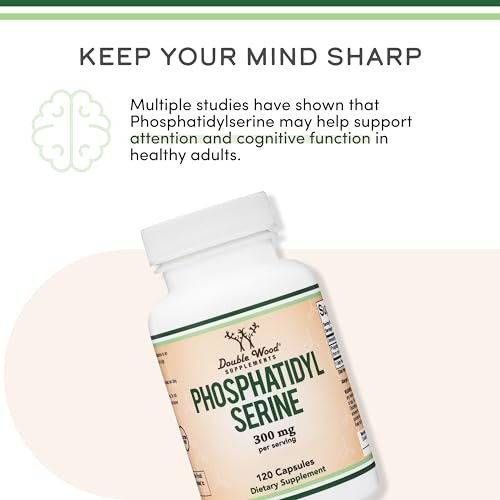 Phosphatidylserin Komplex 300 mg pro Portion, 120 Kapseln von Double Wood Supplements