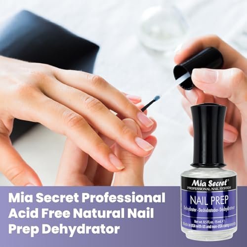 Mia Secret 15 ml Nagel-Dehydrator und Primer Set, säurefreier Base Coat, Acryl-Nagelzubehör