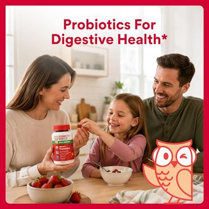 SmartyPants Bio Kinder Multivitamin Gummibärchen: Probiotika, Omega 3 (ALA), Vitamin D3, C, B12, B6, A, K & Zink für Immununterstützung, Biotin, drei Fruchtgeschmacksrichtungen, 120 Stück (30-Tage-Vorrat)