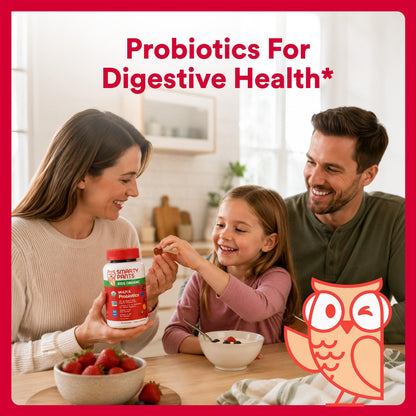 SmartyPants Bio Kinder Multivitamin Gummibärchen: Probiotika, Omega 3 (ALA), Vitamin D3, C, B12, B6, A, K & Zink für Immununterstützung, Biotin, drei Fruchtgeschmacksrichtungen, 120 Stück (30-Tage-Vorrat)