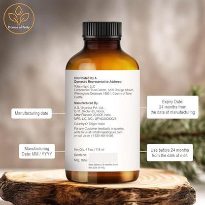 Majestic Pure Zedernholz Ätherisches Öl - 100% Rein und Naturrein - 4 Fl Oz mit Glaspipette