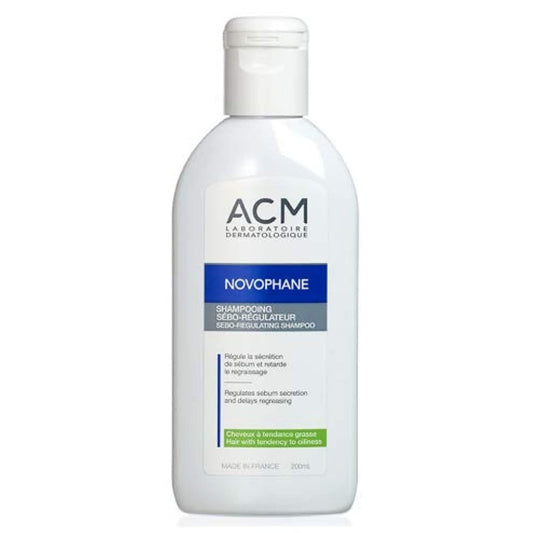 Novophane ACM Sebo Regulateur Shampoo 200ml – Regulierendes Shampoo für fettiges Haar und Schuppen