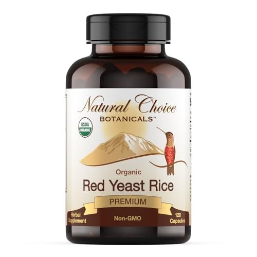 Natural Choice Botanicals Bio-zertifiziertes Roten Hefereis Supplement – 120 Kapseln, 2-Monats-Vorrat
