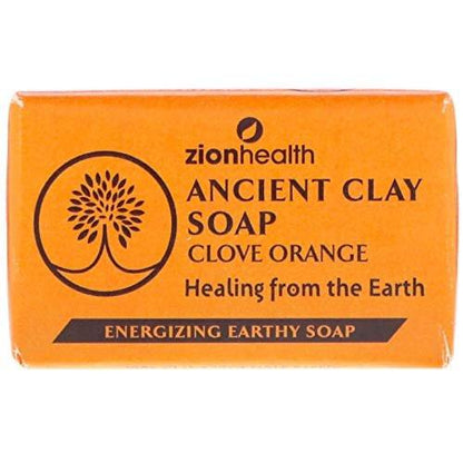 Zion Health Ancient Clay Orange Clove Seife – 6er-Pack, 170 g Riegel