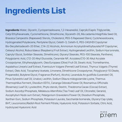 MAKE P:REM Hydrate Me. Micro Tension Cream – Feuchtigkeitsspendende Gesichtscreme mit Gel-Textur für trockene, empfindliche, fettige und zu Akne neigende Haut, 65 ml