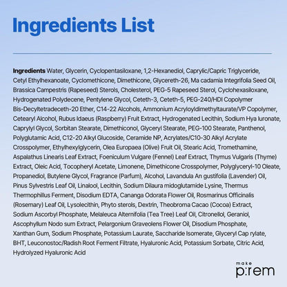 MAKE P:REM Hydrate Me. Micro Tension Cream – Feuchtigkeitsspendende Gesichtscreme mit Gel-Textur für trockene, empfindliche, fettige und zu Akne neigende Haut, 65 ml