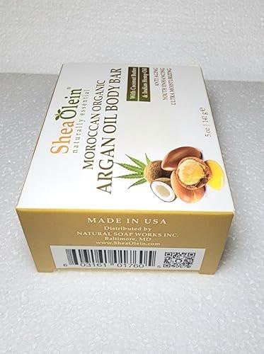 Shea Olein Naturally Essential MOROCCAN ARGAN ÖL BODY BAR Mit Kokosbutter Und Indischem Hanföl