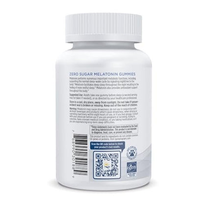 Nordic Naturals Zero Sugar Melatonin Gummies, Himbeere - 60 Gummis - 1,5 mg Melatonin - Großartiger Geschmack - Erholsamer Schlaf, Antioxidative Unterstützung - Nicht-GMO, Vegan - 60 Portionen