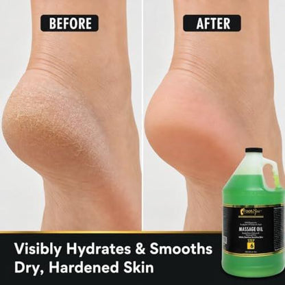 Foot SPA Eukalyptus Massageöl für Profi und Zuhause | Massage & Melt Formel – Schnell einziehend, rückstandsfrei für tiefe Entspannung und revitalisierte Haut | 128 Oz
