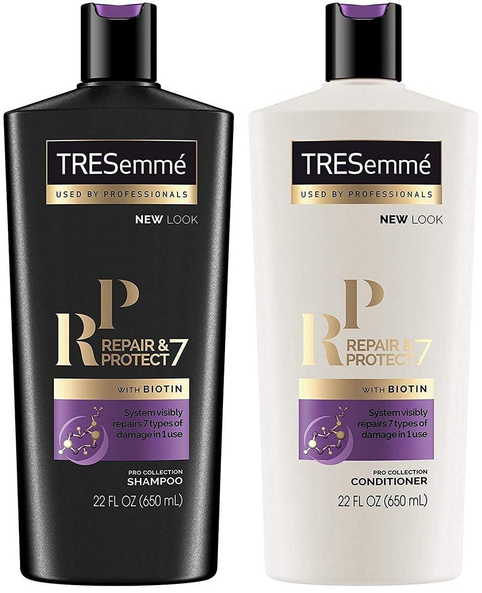 TRESemmé Shampoo und Conditioner Set, Repair & Protect 7 mit Biotin, repariert sichtbar 7 Arten von Stylingschäden und stärkt das Haar, 2 x 650 ml
