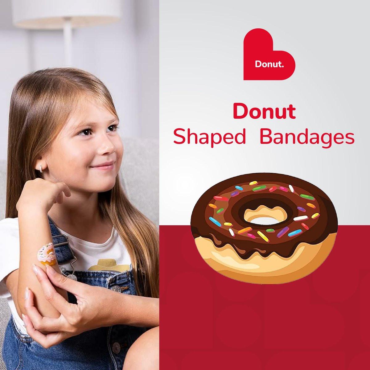 BioSwiss Donut-förmige selbstklebende Verbände, 24 Stück, steril, latexfrei