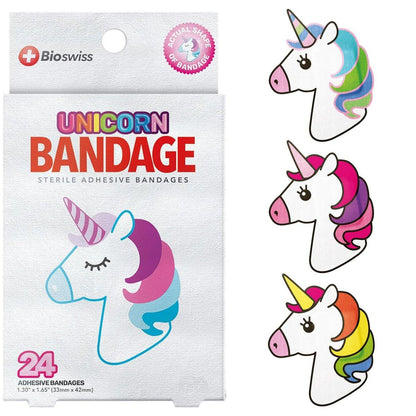BioSwiss Einhorn-Pflaster, selbstklebend, latexfrei, steril, 24 Stück
