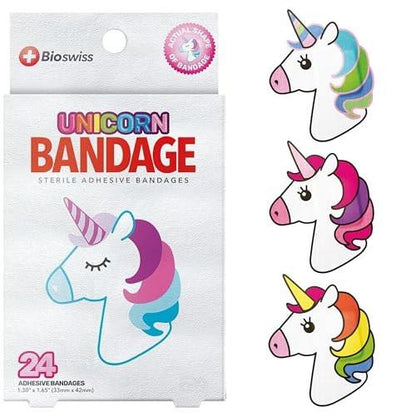 BioSwiss Einhorn-Pflaster, selbstklebend, latexfrei, steril, 24 Stück