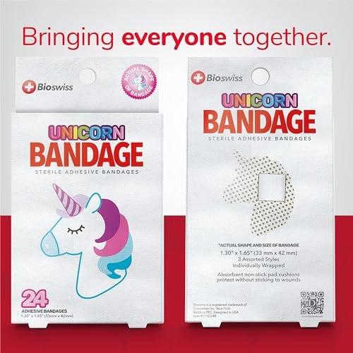 BioSwiss Einhorn-Pflaster, selbstklebend, latexfrei, steril, 24 Stück